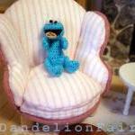 Blue Monster - Miniature Crocheted Plush Toy